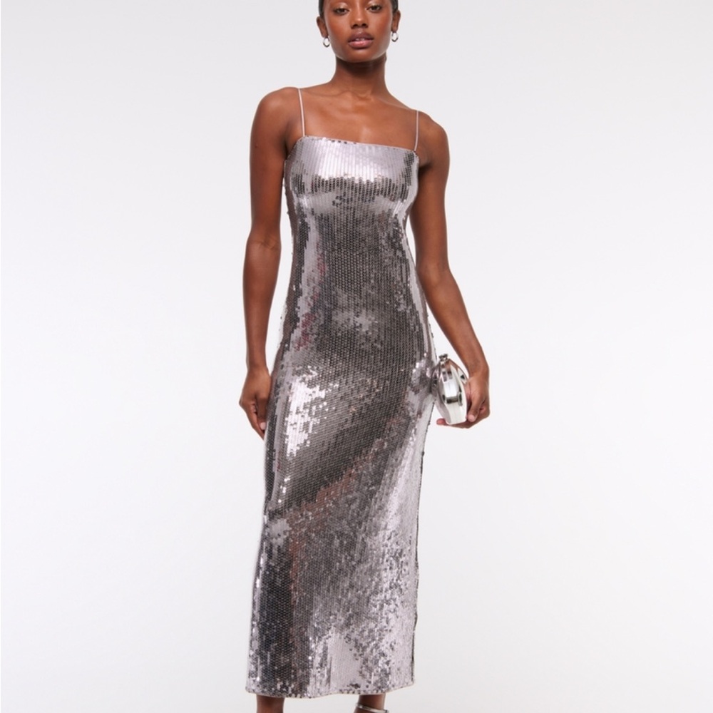 NWT Abercrombie Straight Neck Tall Sequin Dress
